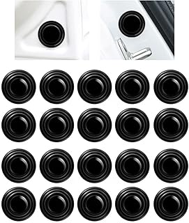 20 Pcs Car Door Shock Absorber Door Side Sound Insulation Protection Self-Adhesive Device Universal Soundproof Crash Pad Anti Shock Auto Door Pads Car Anti Cushion for Most Cars (Black)