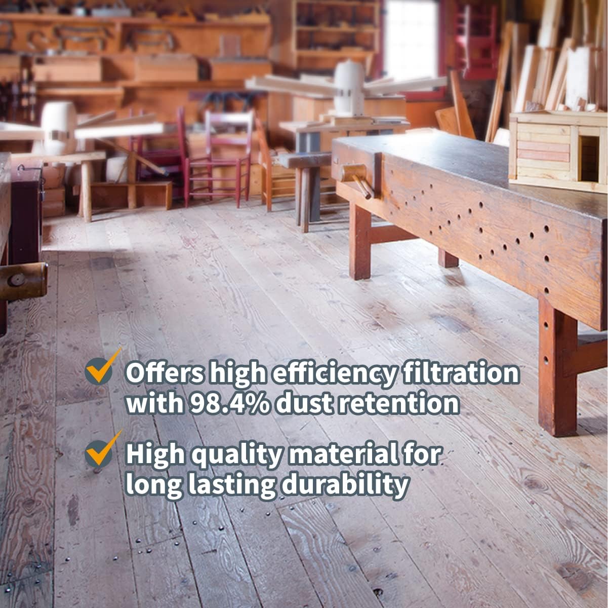 POWERTEC HPB1, HPB1PK Vacuum Bags for AstroVac 6PK, for Central Vacuum Systems & Vacumaid, Replacement Dust Bags, Filter Bags, Shop Vacuum Bags (75044-P2)