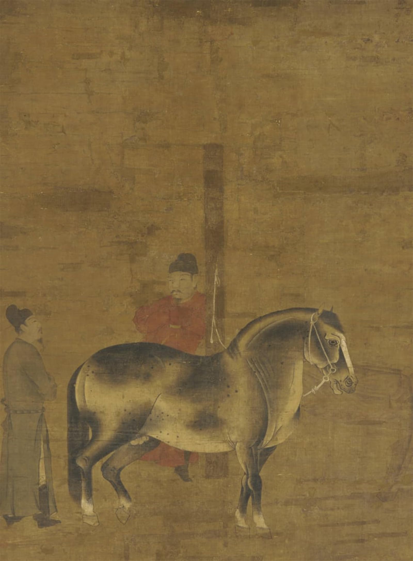 POSTERIIk Vintage Art Print Images Pictures Print Evaluating a Horse by Ming Dynasty Chinese School Modern Colour Posters for Office Home Decor 60x90cm