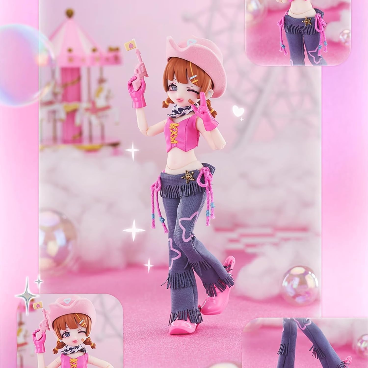 CALEMBOU BJD Blind Box Whole Set, 1/12 Cute BJD Doll, 5.5 Inches Collectable Action Figure Dress Up Doll for Birthday Gifts (Eve lynna-6pcs)