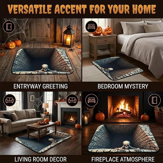 3D Halloween Rugs, 3D Rugs Optical Illusion Halloween (31 47 in)