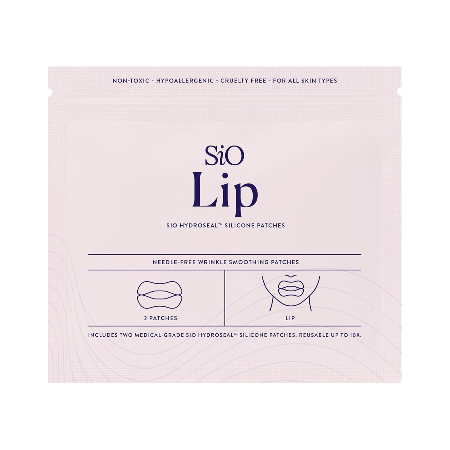SiO Beauty Super LipLift - Wrinkle-Smoothing, Medical-Grade Silicone Patches for Fine Lines - Reusable Up to 10x - Cruelty-Free & Eco-Friendly Beauty Patches for Lips & Smiles - 1 Set (2 Patches)