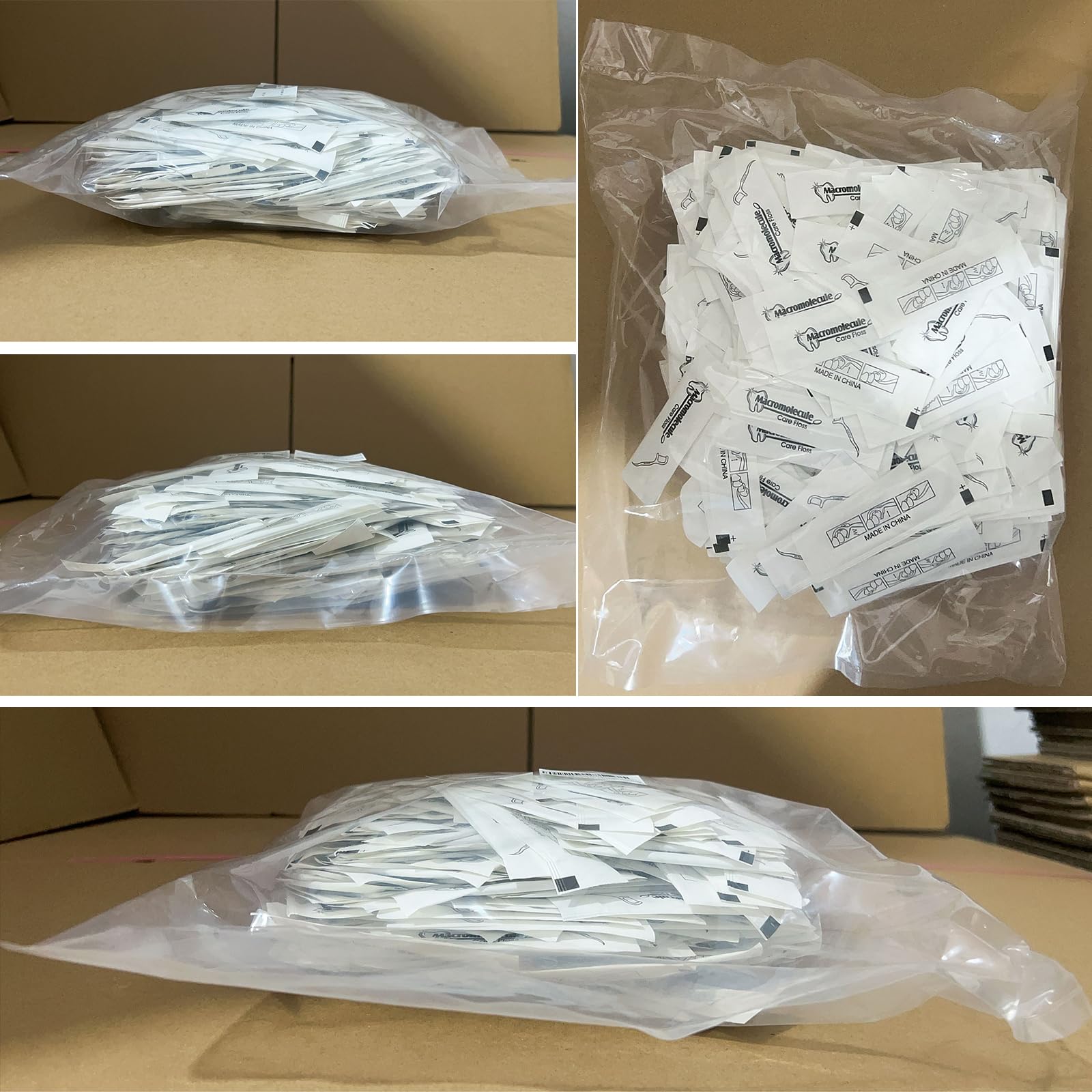 450 pezzi per filo interdentale avvolto singolarmente(confezionato singolarmente ogni filo interdentale)
