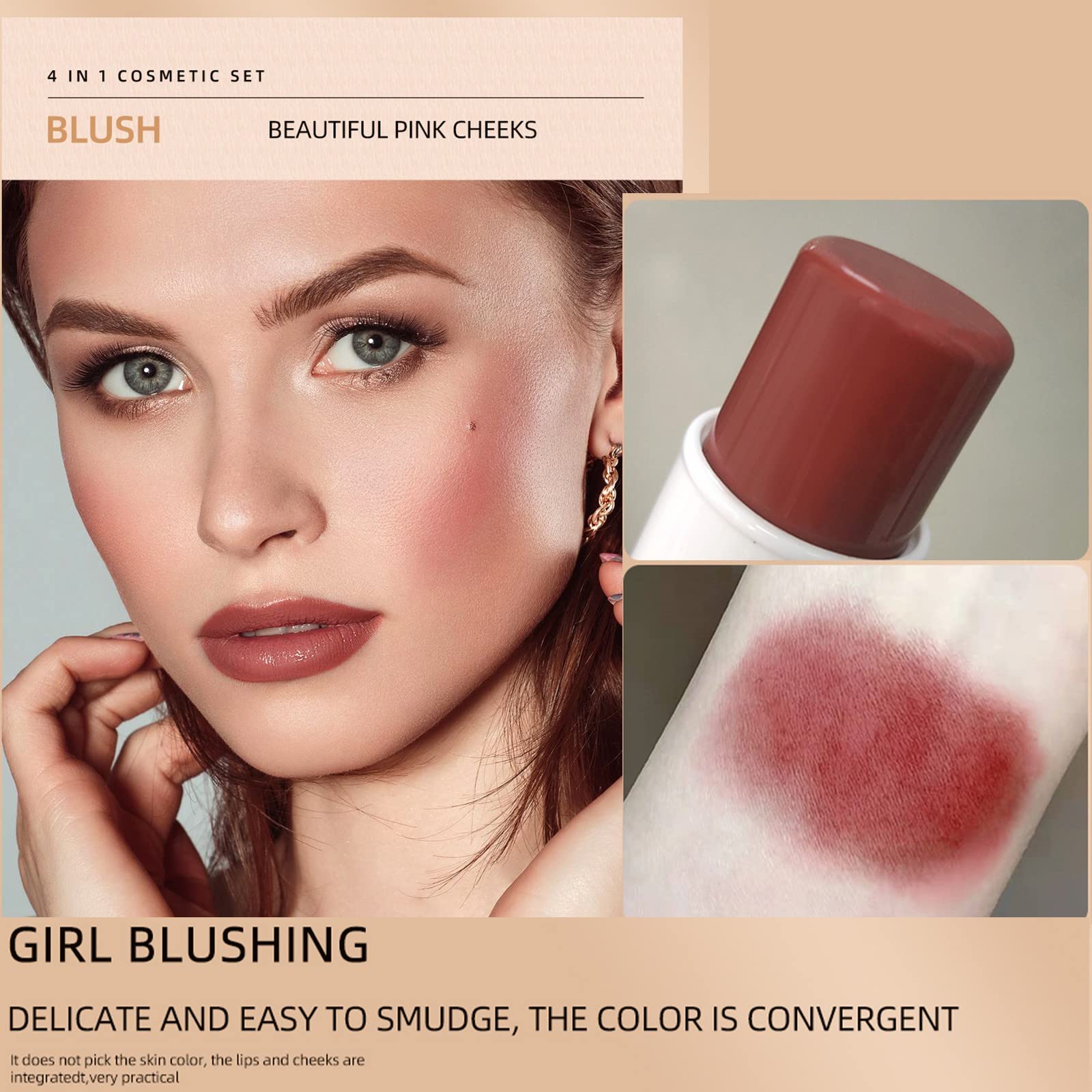 Buy UShinein 4in1 Cosmetics Stick Set, 4 Packs Creamy Pen Sticks for