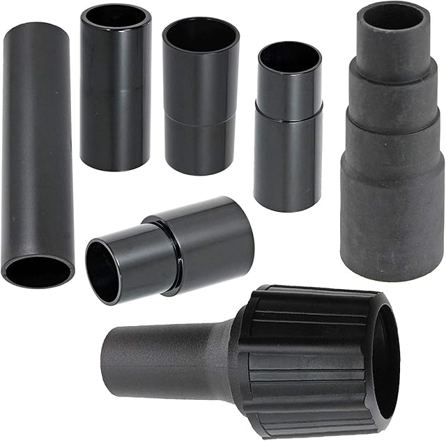 SPARES2GO Universal Sander Planer Dust Extraction Power Tool Adapters, Compatible with The Majority of Vacuum Cleaners (Pack of 7, 26mm, 30mm, 32mm, 35mm, 38mm)