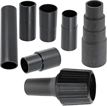 SPARES2GO Sander Planer Dust Extraction Power Tool Adapters, Compatible with Titan Vacuum Cleaners Pack of 7, 26mm, 30mm, 32mm, 35mm, 38mm
