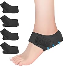 EASICUTI Plantar Fasciitis Gel Heel Protectors, 2 Pairs Heel Cups for Heels Spur Achilles Tendinitis Pain Relief Dry Cracked Heel Support Cushion Inserts Pads (Black, L:Women 9.5-13 / Men 8.5-14)