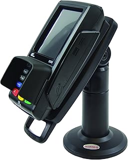 ENS Tailwind Pax S300 7" Latch and Lock Pole Mount Terminal Stand, Adhesive Installation, Black