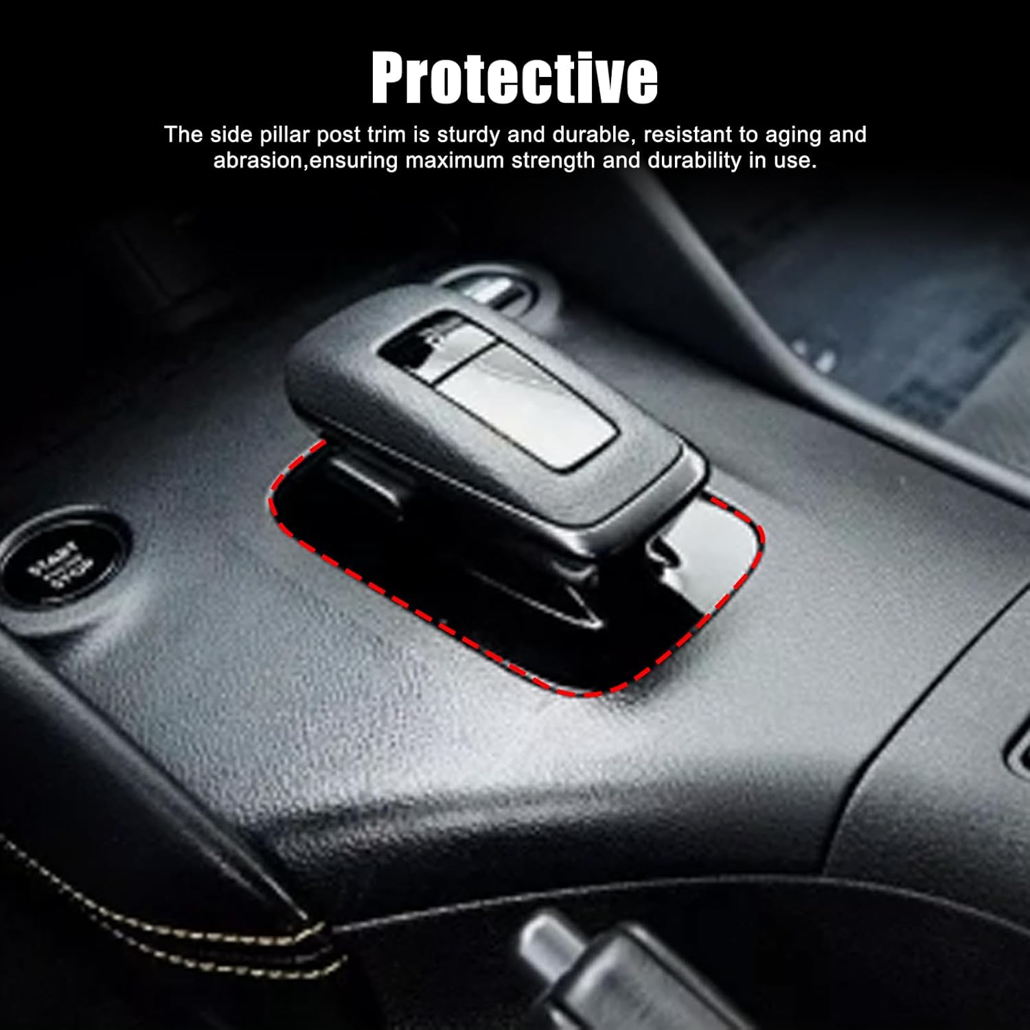 Center Console Gear Shift Panel Cover Trim Compatible with Nissan Z Fairlady 400Z RZ34 2023-2025,Real Carbon Fiber Gear Shift Panel Frame Trim Cover Protection Interior Accessories (Black)