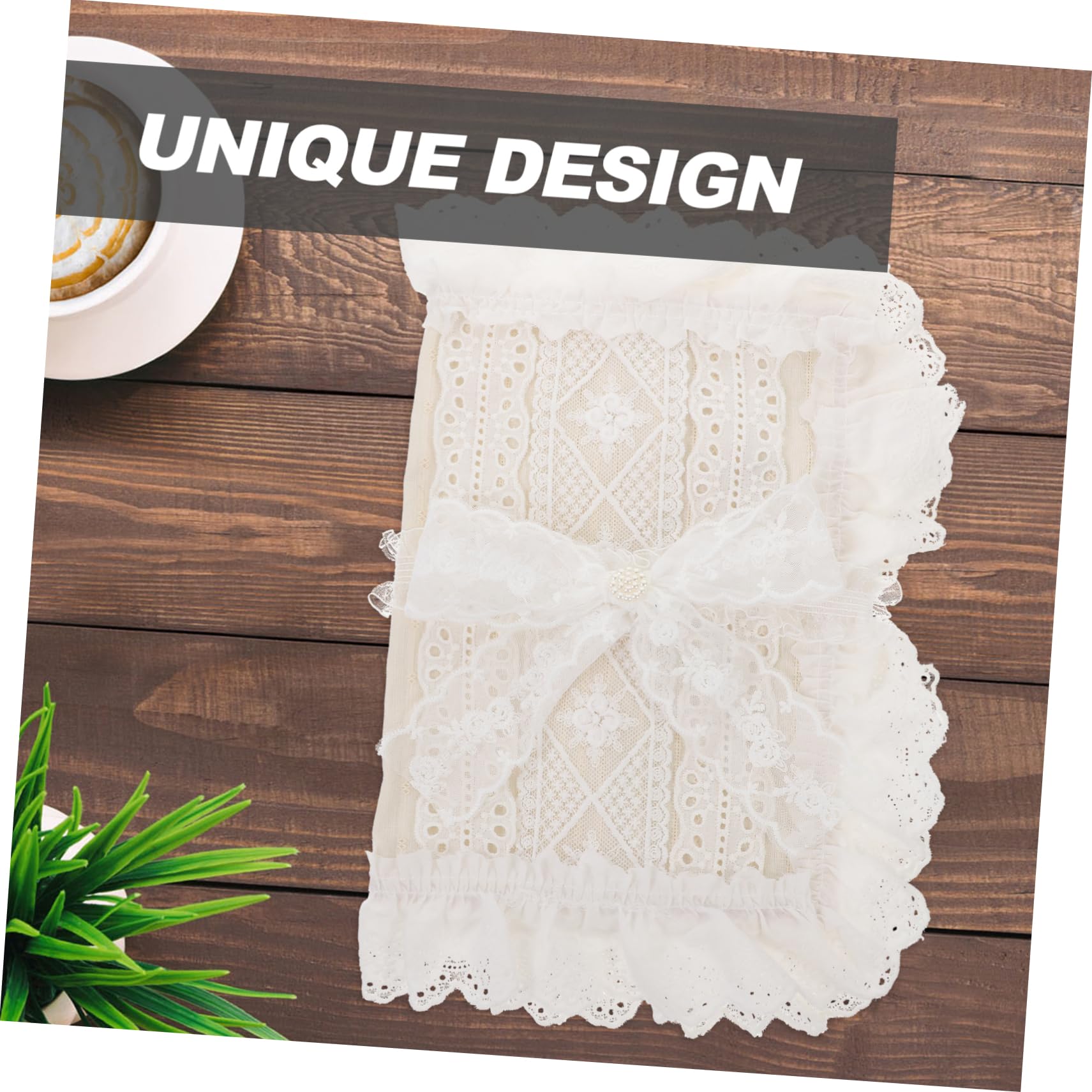 NUOBESTY 3pièces Couverture De Tissu Anti- Avec Dentelle Pour Notes Et Housse Réutilisable Et Lavable