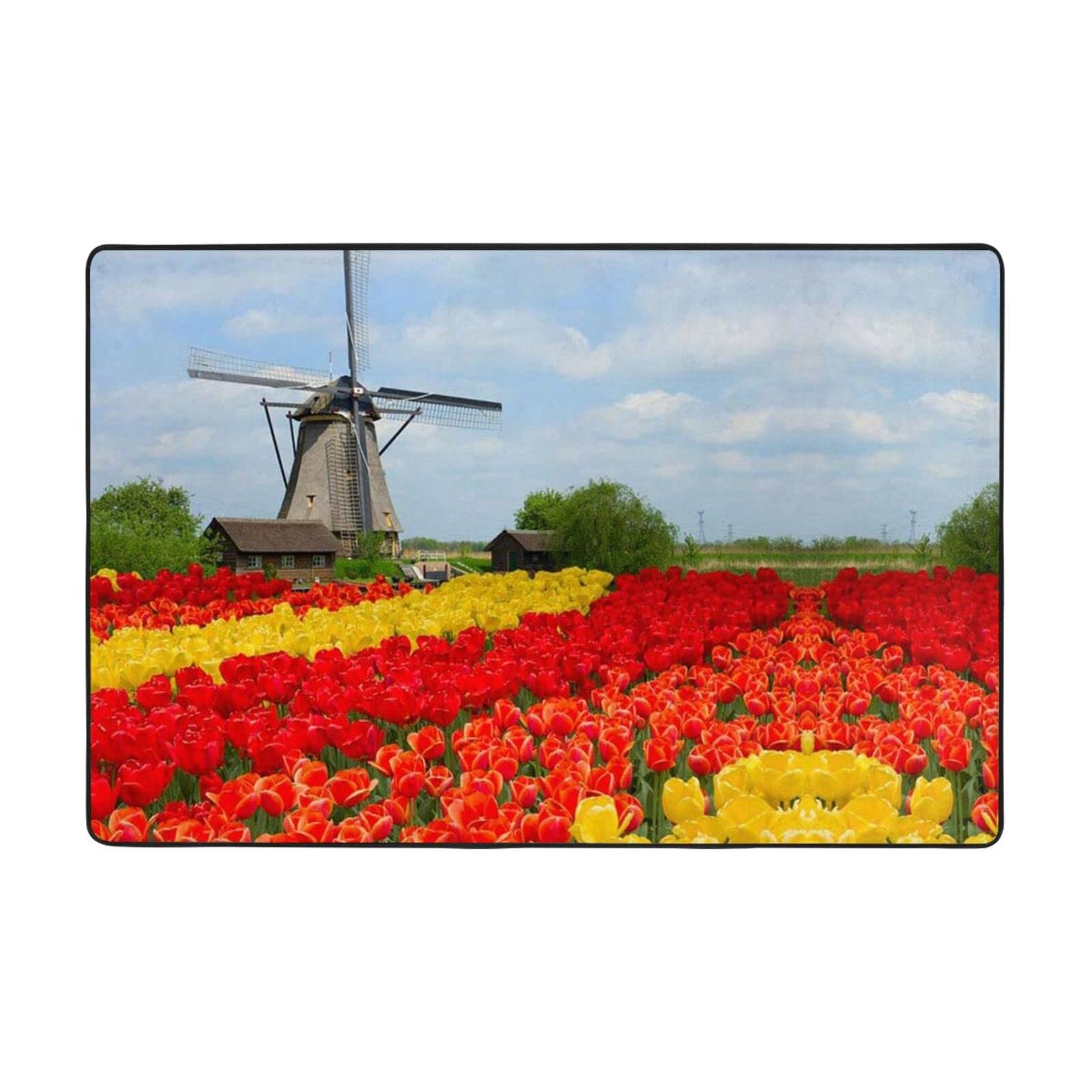 Tapis de porte d'intérieur fleuri et absorbant pour l'entrée de maison