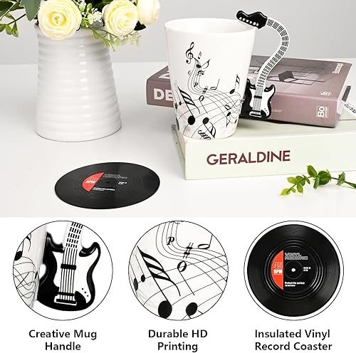 Miniatura 6 de Maustic Taza de guitarra, regalos de música para hombres y mujeres, regalos de guitarra para guitarristas, regalos de cumpleaños de Navidad para