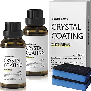 Cristal Coating para PláStico Del Carro, Plastic Parts Crystal Coating, Crystal Coating for Car, Plastic Parts Refurbish Agent with Spong