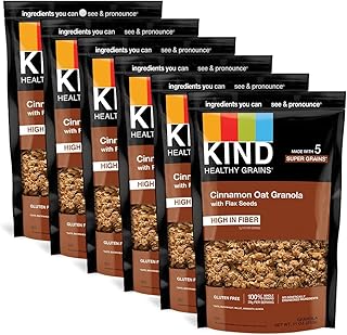 12 Healthy Sweet Snack Recipes for Guilt Free Bites 50 KIND Healthy Grains Granola, Cinnamon Oat Clusters with Flax Seeds, Heal...