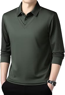 [FJLTDCP] セーター メンズ 冬服 裏起毛 シャツ襟 ニットトップス 暖かい カジュアル 長袖 インナー おしゃれ 防寒服 紳士服 カットソー 無地 人気 ビジネス 春秋 通勤通学 アウトドア クリスマス プレゼント