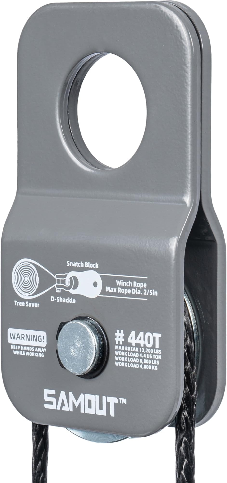 SAMOUT Recovery Snatch Block 4T (8,800 LBS-Grey)