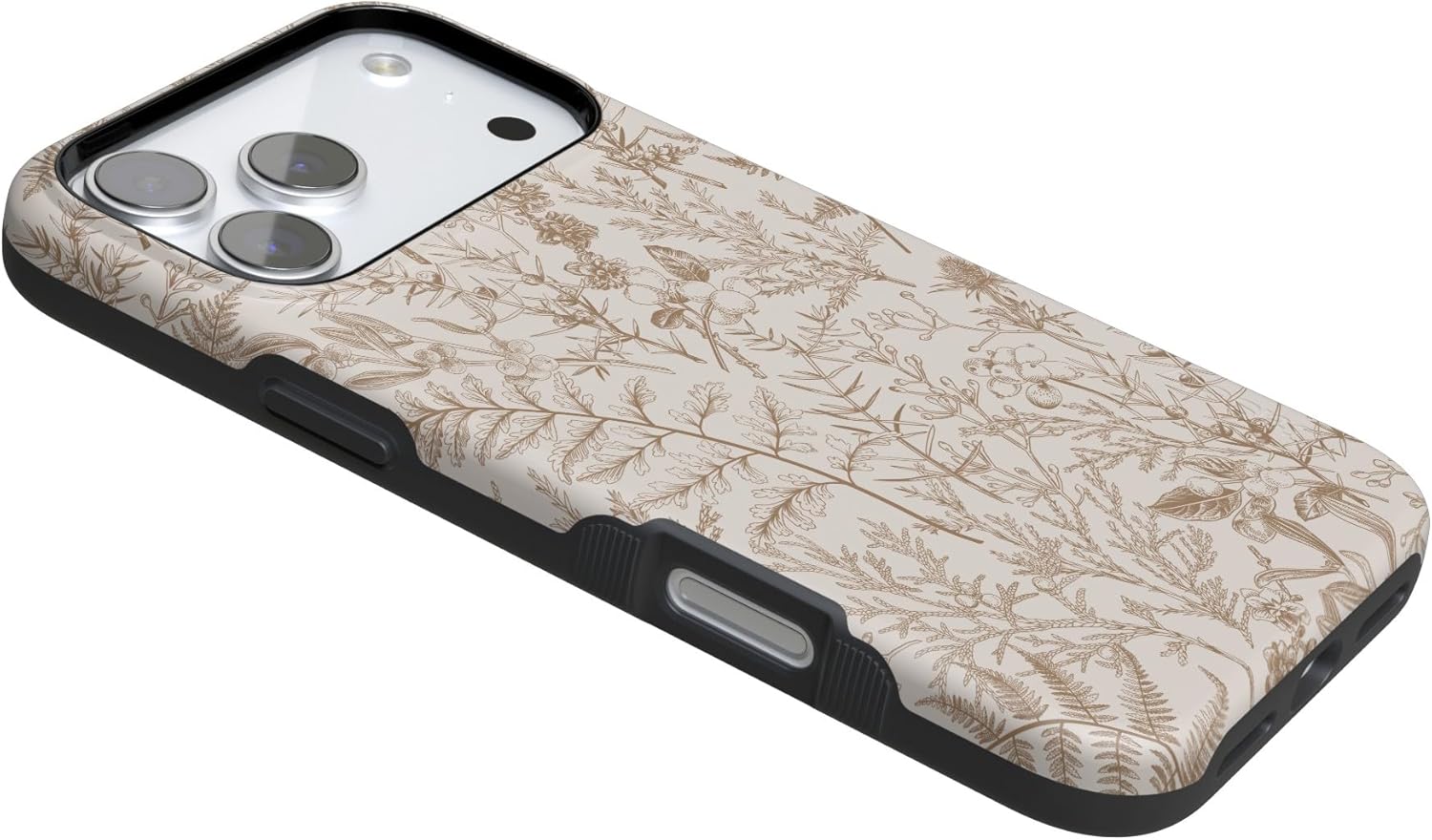 Casely iPhone 17 Pro Max Case | Beige Garden | Neutral Floral | Bold Protective Design | Compatible with MagSafe