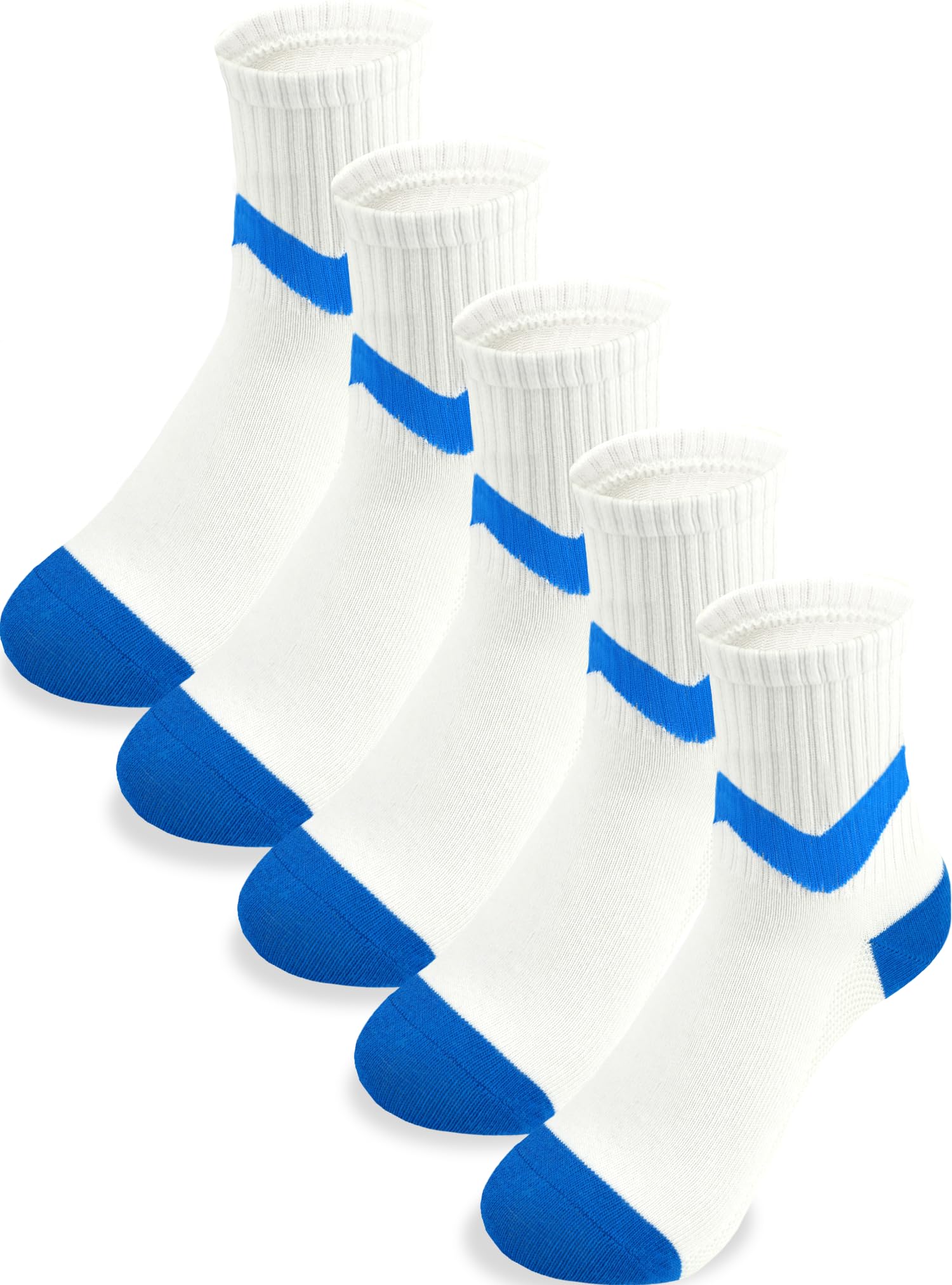 Boys Socks Toddler Youth Crew Kids Cotton White Light Blue Size XS 4Years