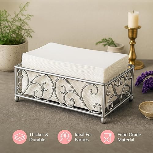 Miniatura 5 de Prestee 200 toallas de mano de papel desechables que se sienten como servilletas de lino, 2 capas, toallas de invitados, servilletas de papel de