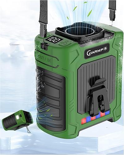 Ventilador de cintura portátil 2025  10000 mAh 35 H de tiempo de funcionamiento, 6 velocidades, máximo 59 piess, 18500 RPM, luces LED SOS y