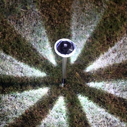 Miniatura 6 de Uonlytech Paquete de 4 luces LED solares en forma de diamante para exteriores, impermeables, paisaje, camino, jardín, patio, iluminación solar