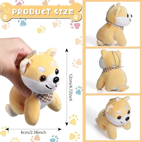 Miniatura 2 de Aoriher 9 piezas de mini animales de peluche a granel para cachorros de 4.7 pulgadas, pequeños perros de peluche, lindos juguetes suaves surtidos