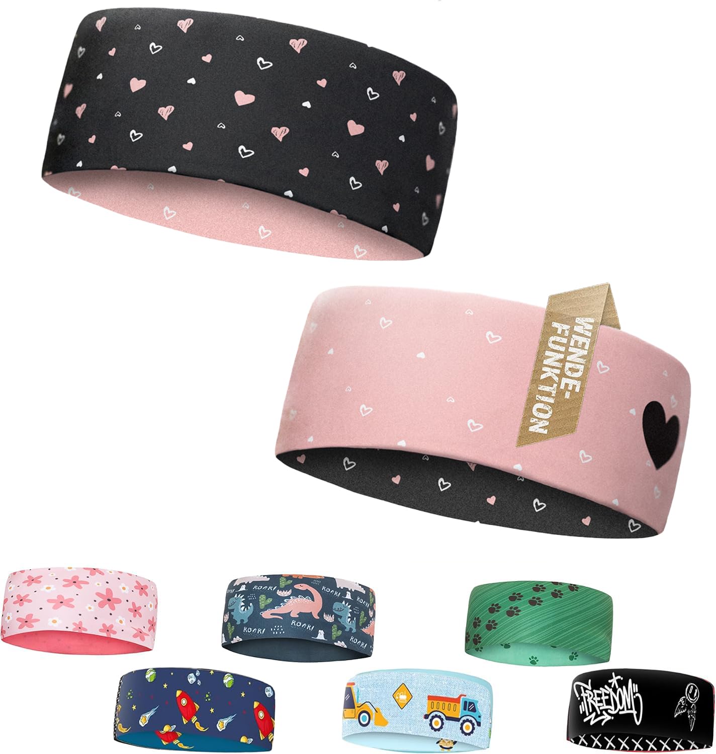 Kinder Stirnband Frühling – Dünnes elastisches Sportstirnband – Ideal unter Fahrradhelm – Für Jungen & Mädchen – Österreichische Marke