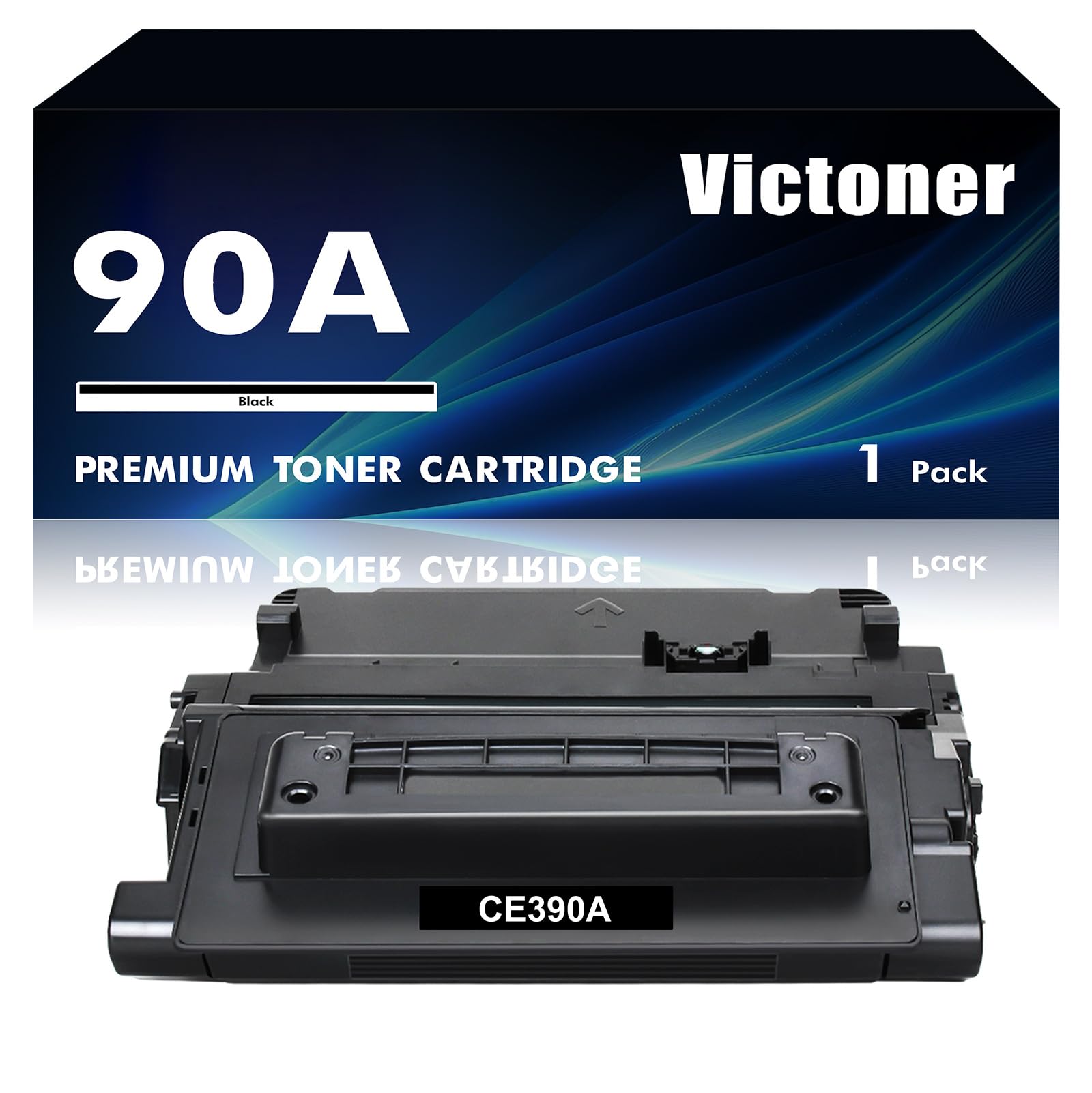 CE390A 90A Black Toner Cartridge 1 Pack Replacement for HP 90A CE390A 90X CE390X for HP Enterprise 600 M601 M602 M603 Series M4555f M4555 MFP Series Printer Ink