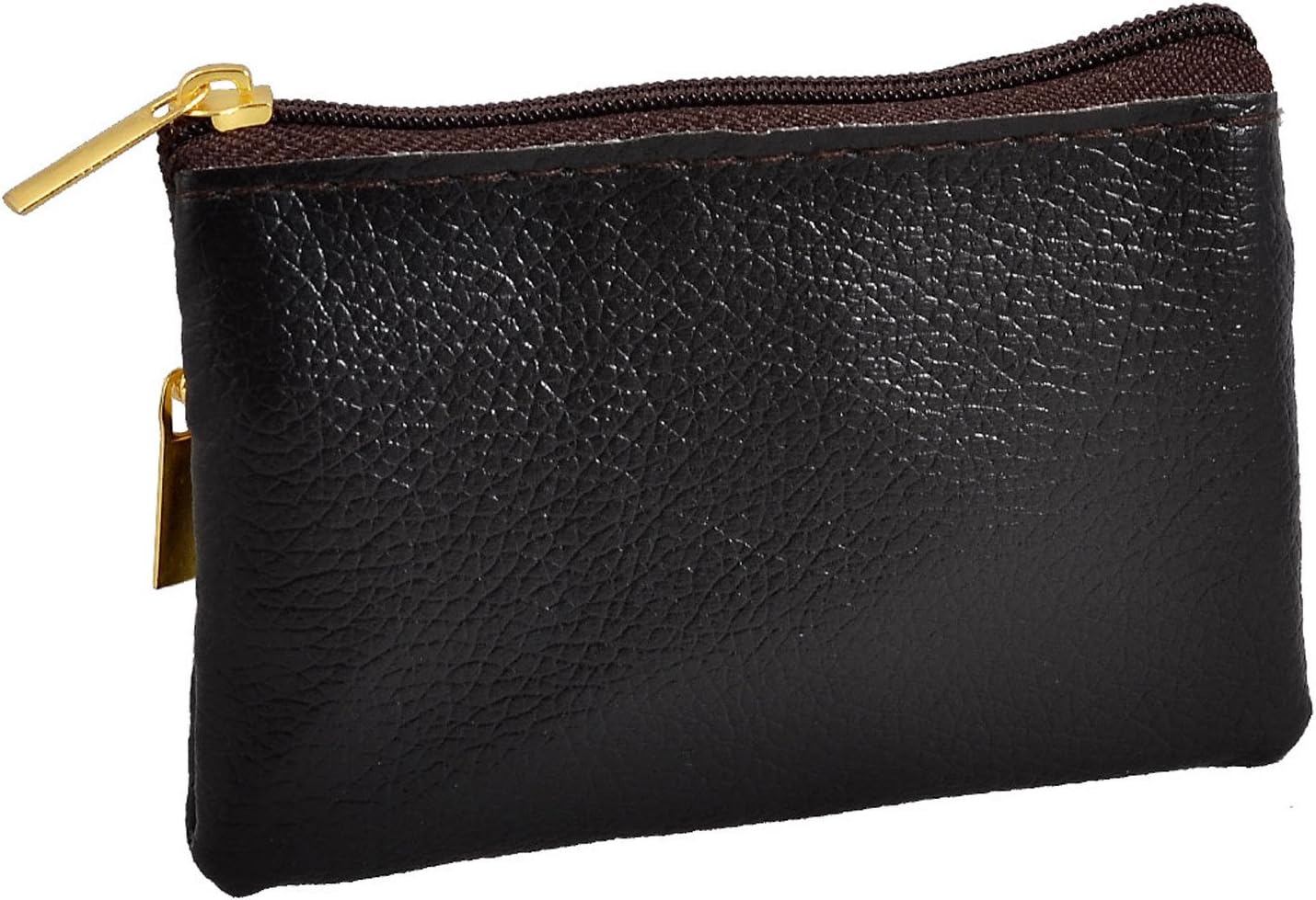 Allegra K Black Lychee Pattern 2 Compartment Coin Change Purse Wallet Pouch Case