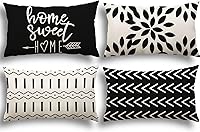 Vista 30 de YCOLL Juego de 4 fundas de almohada navideñas de 18 x 18 pulgadas, modernas fundas de almohada para sofá para decoración navideña, funda de almohada