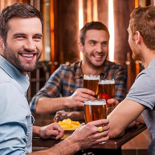 Miniatura 7 de Anillo de motero enhong, sello, anillo de acero pulido sólido, para hombre, ideal como regalo, tamaño de 17-38cm, color oro, negro o plata