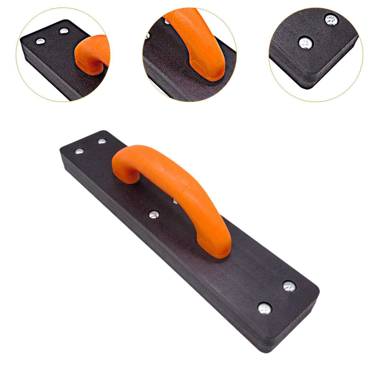 Qianly Bloc de Frappe pour Parquet Stratifié, Accessoire de Mobilier, Outil de Pose de Revêtement de Sol avec Poignée Ergonomique En Polypropylène, Adapté Au, Orange