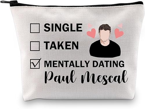 G2TUP Paul M Inspired Gift Mentally Dating Paul M Bolsa de maquillaje Paul M Fans Bolsa de cosméticos Regalo para fanáticos de actor, Salir con Paul