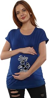 Sillyboom Baby On Board Graphic Print Women's Pregnancy Maternity T-Shirt, Nursing Top Tee Round Neck Half Sleeves T-Shirt... Price In India