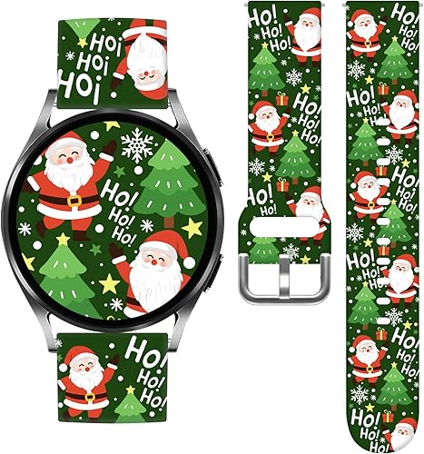Vista 25 de Correas de reloj navideñas compatibles con Samsung Galaxy Watch de 1.575 pulgadas, 1.732 pulgadas, 0.787 pulgadas, correa de silicona de repuesto