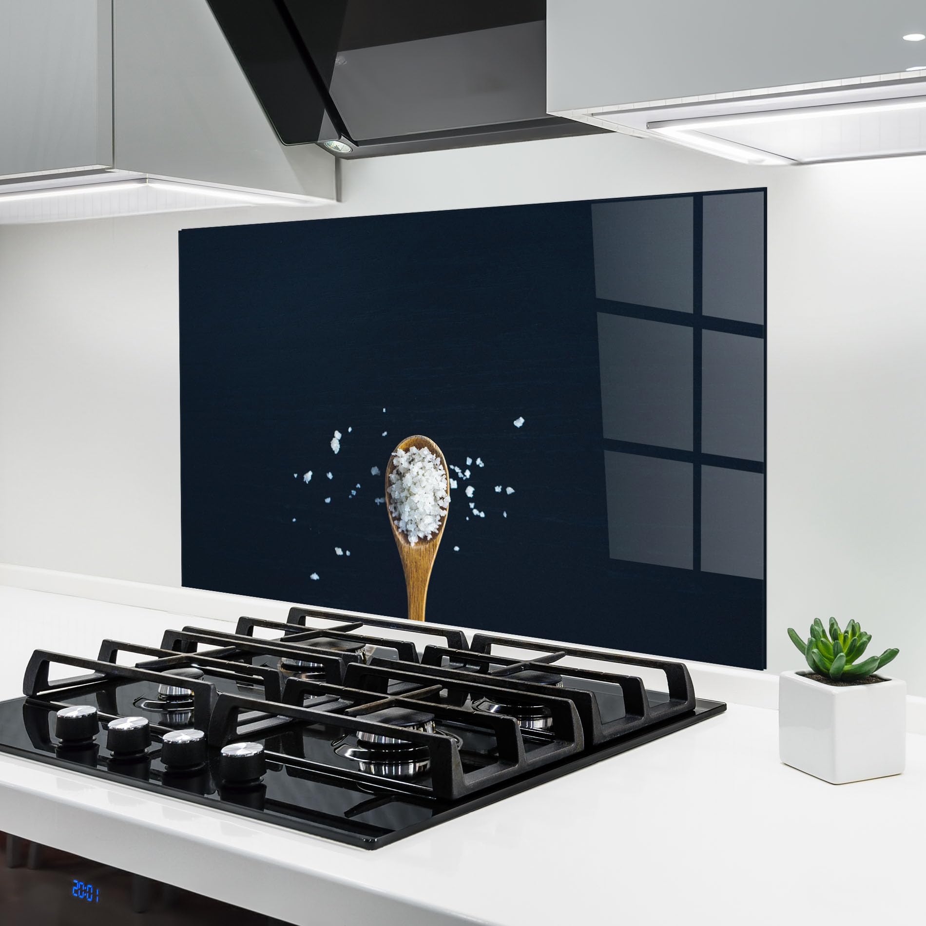 Panel de vidrio para cocina ARTHUB 80x120 cm contra manchas de grasa