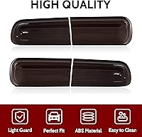 Vista 3 de KEWISAUTO Cubierta de luz trasera para Dodge Challenger 2015-2023, cubiertas de lámpara de luz trasera, decoración para accesorios Dodge Challenger