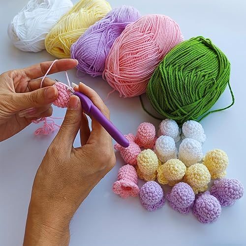 Miniatura 7 de Planta de ganchillo, bonito lirio de valle, espejo retrovisor para colgar en el interior del automóvil, accesorios estéticos de decoración de flores