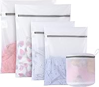 Vista 12 de GOGOODA - Juego de 7 bolsas de malla para lavandería, para prendas delicadas, bolsas para lavar a máquina lencería, ropa sucia, medias, blusa, ropa