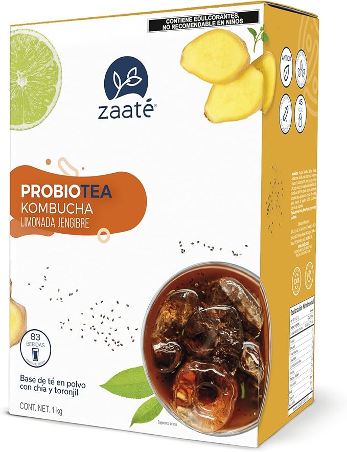 ZAATE ProbioTea Kombucha Lemonade Ginger Amazon.ae Grocery