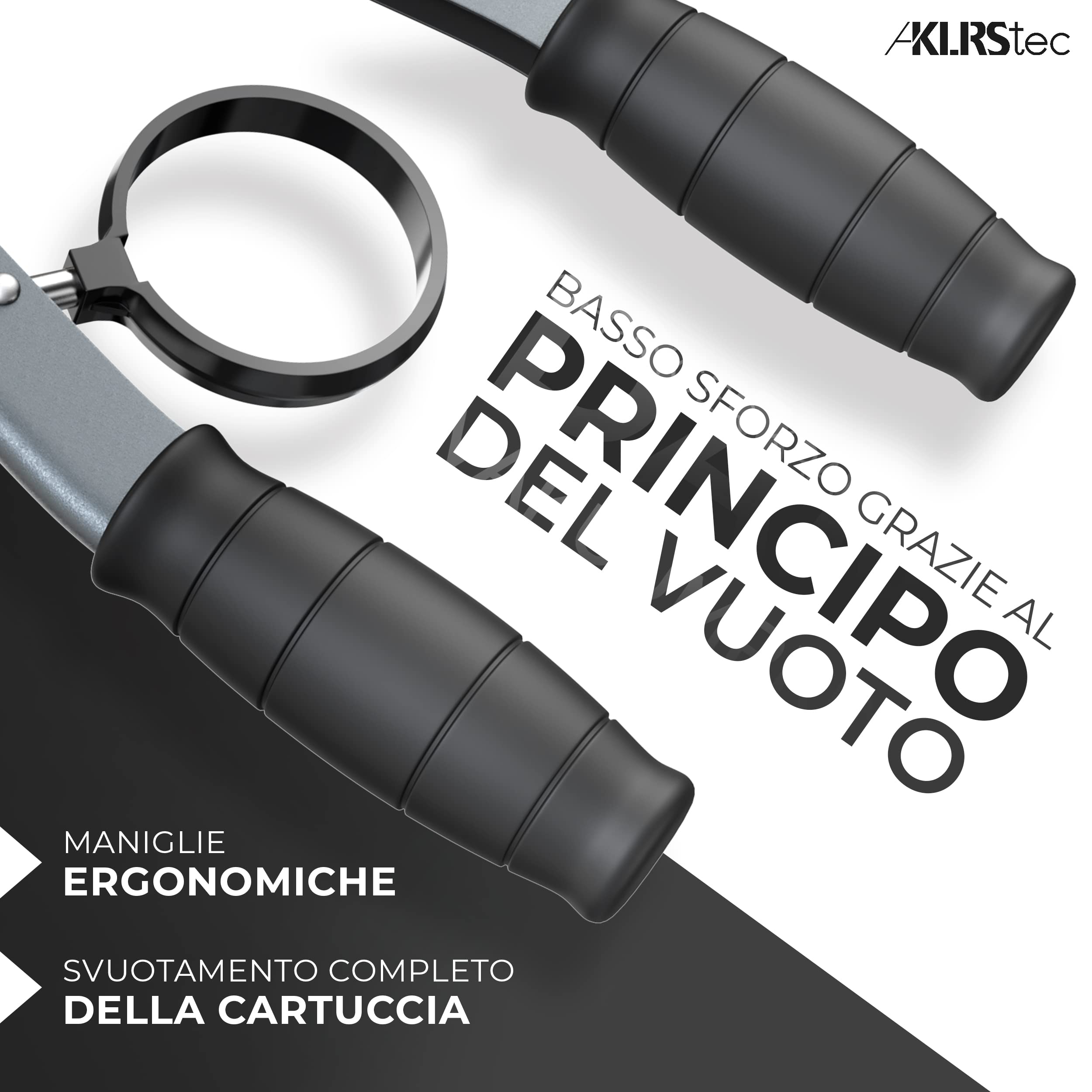 KLRS KLRStec® Premium Ingrassatore - ingrassatrice con Sistema ad Alta Pressione per ingrassatori a Corsa variabile con Giunto di Presa e Tubo ad Alta Pressione Incluso