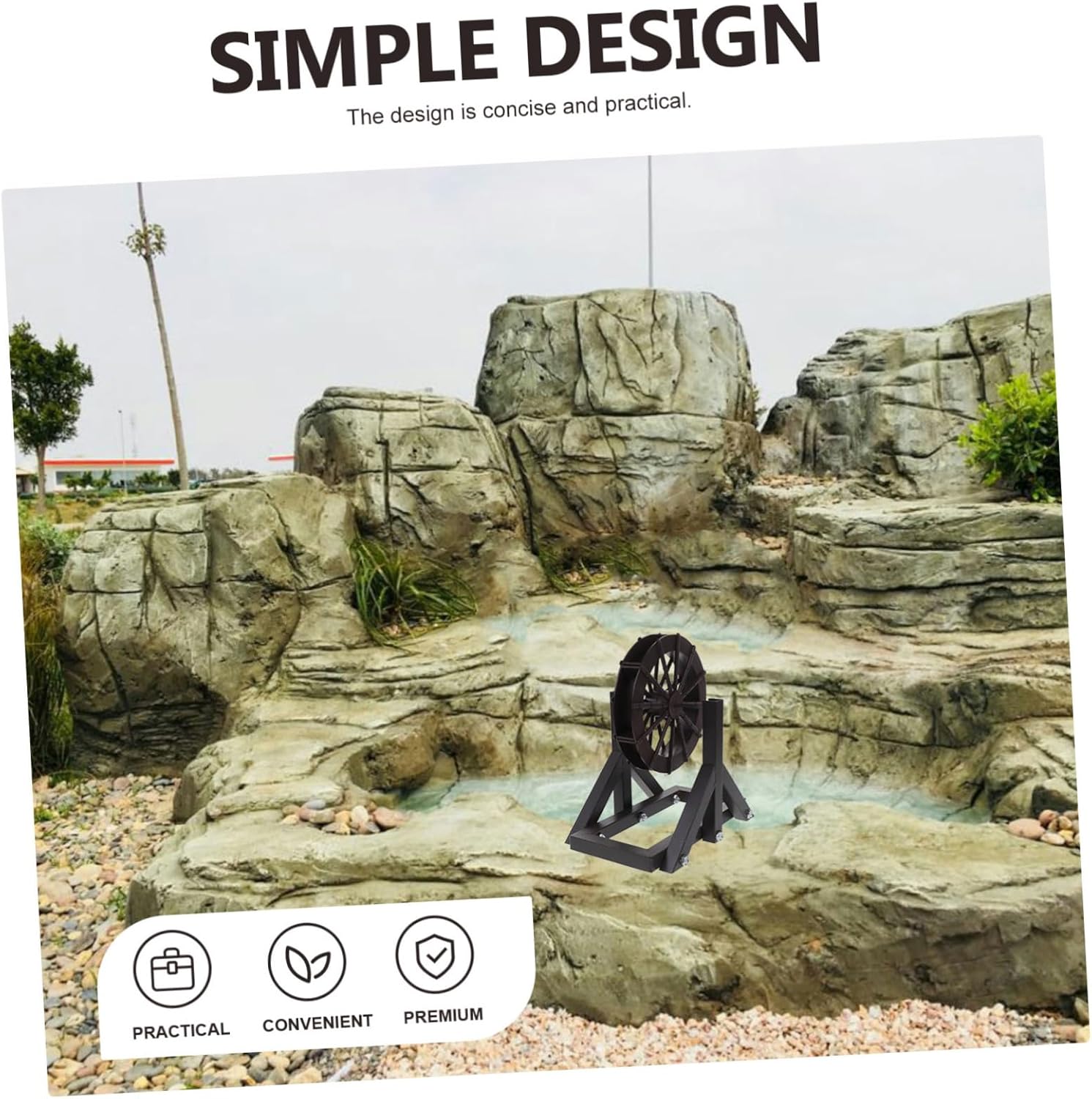 Water Wheel Bracket Fountain Replacement Wheel DIY Fountain Supplies Simulated Water