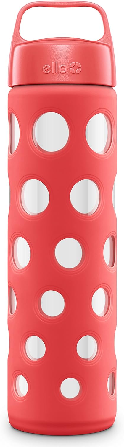 Ello Pure Glass Water Bottle with Silicone Sleeve