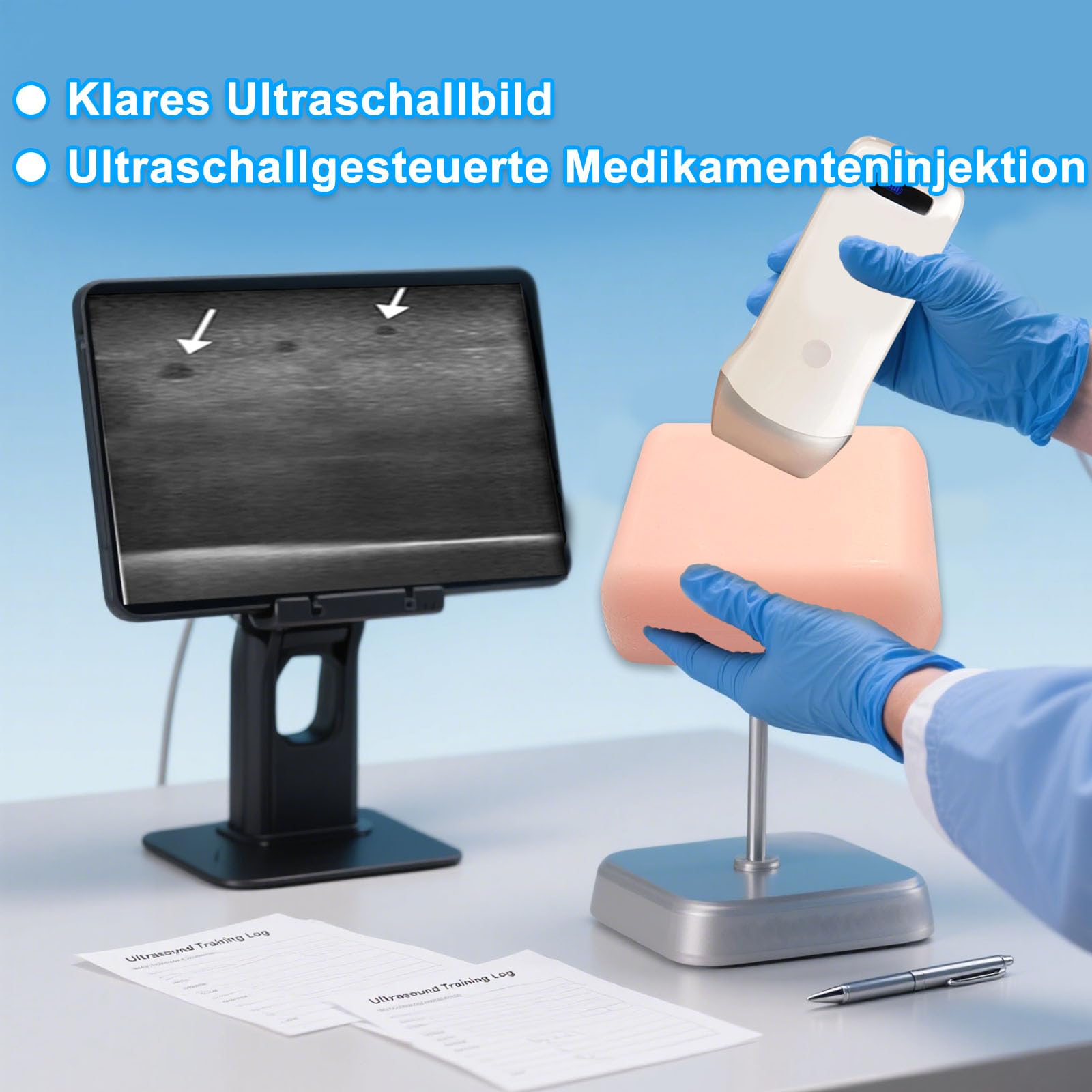 Ultraschallgeführter Nervenblock-Trainingsmodell – Ultraschallblockade-Simulationsmodell für die Lehre und Praxis der Regionalanästhesie.