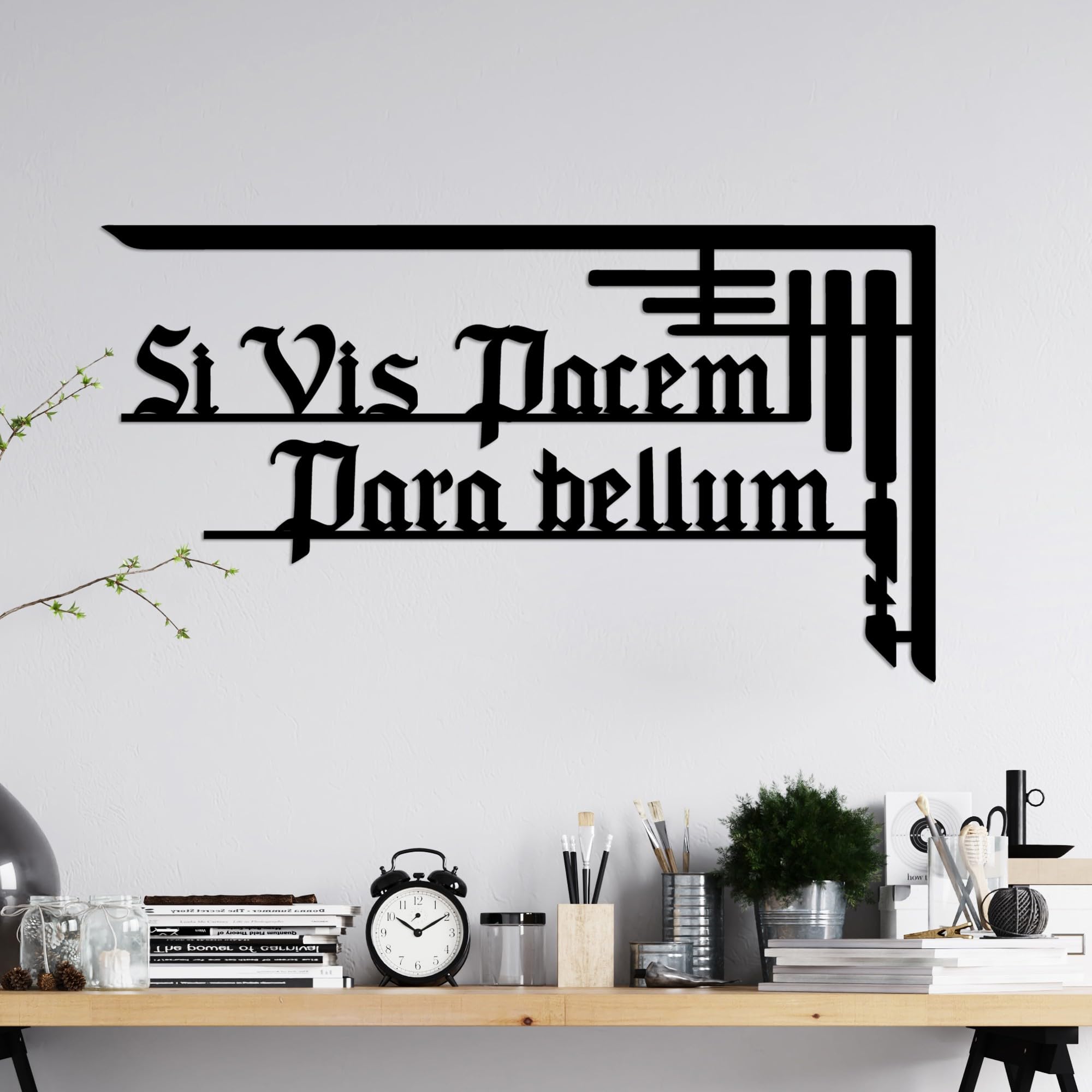Stylish Black Decorative Metal Wall Accessory, 60 x 33 cm, 100% Metal, 1.5 mm Thickness, Perfect for Modern Home Decor & Unique Wall Art