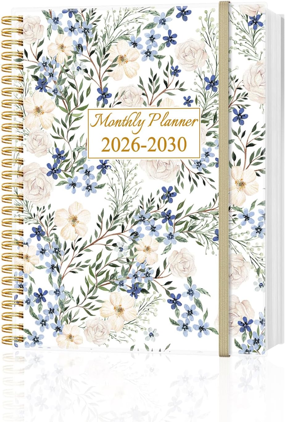 2026-2030 Monthly Planner - 60 Month PLanner Calendar from January 2026 to December 2030, 5 Year Planner 2026-2030 with Flexible Cover, Inner Pocket, Perfect for Home | School | Office, 8.5" x 11", Crushed Flower