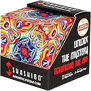 Shashibo Shape Shifting Box - Award-Winning STEM Fidget Toy with Ultra Strong Magnets - Puzzle Cube Transforms Into 100+ Shapes, Perfect Sensory Gift for Kids, Teens, and Adults (Spaced Out)