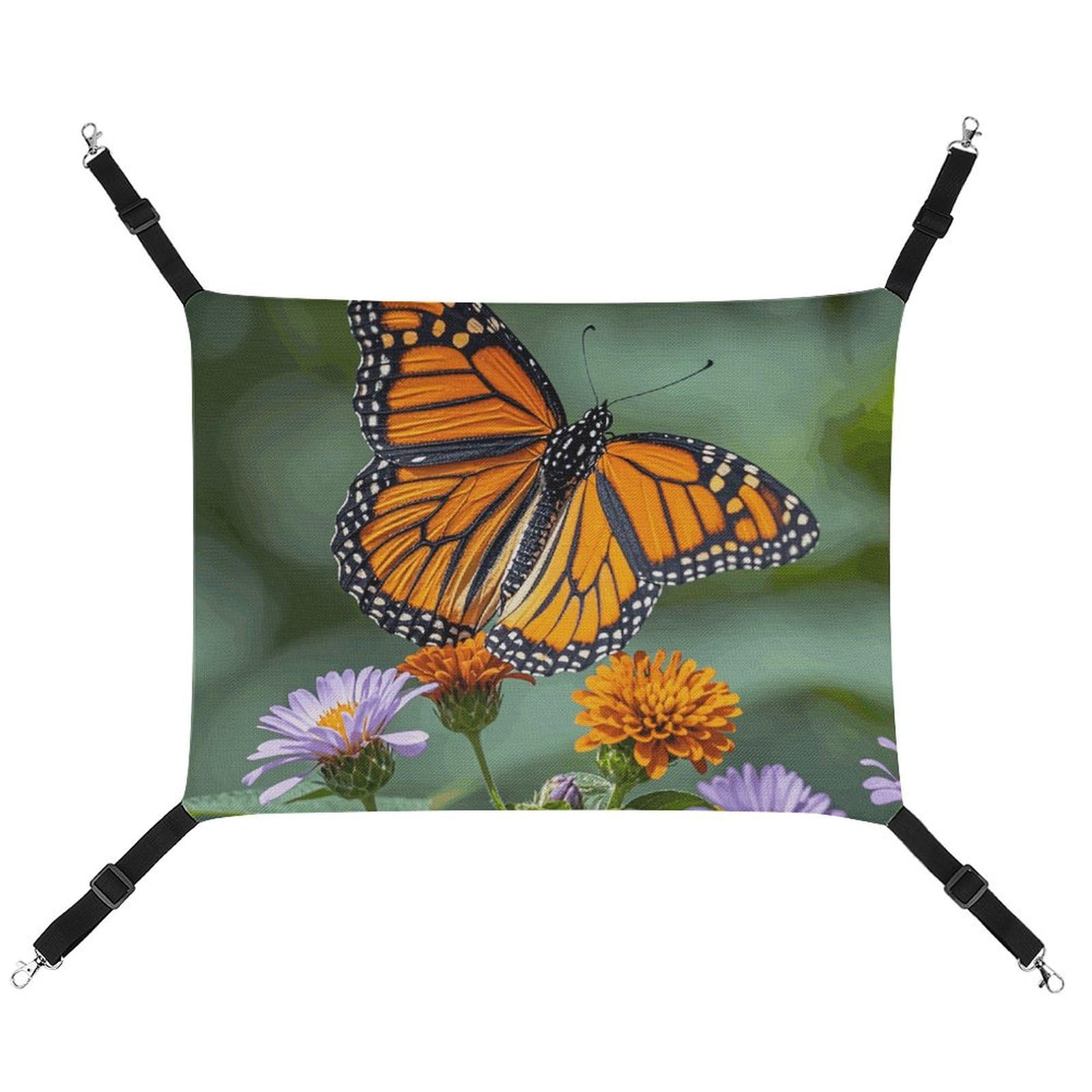 Hamac pour chat et lapin réglable Monarch Butterflies pour son bien-être