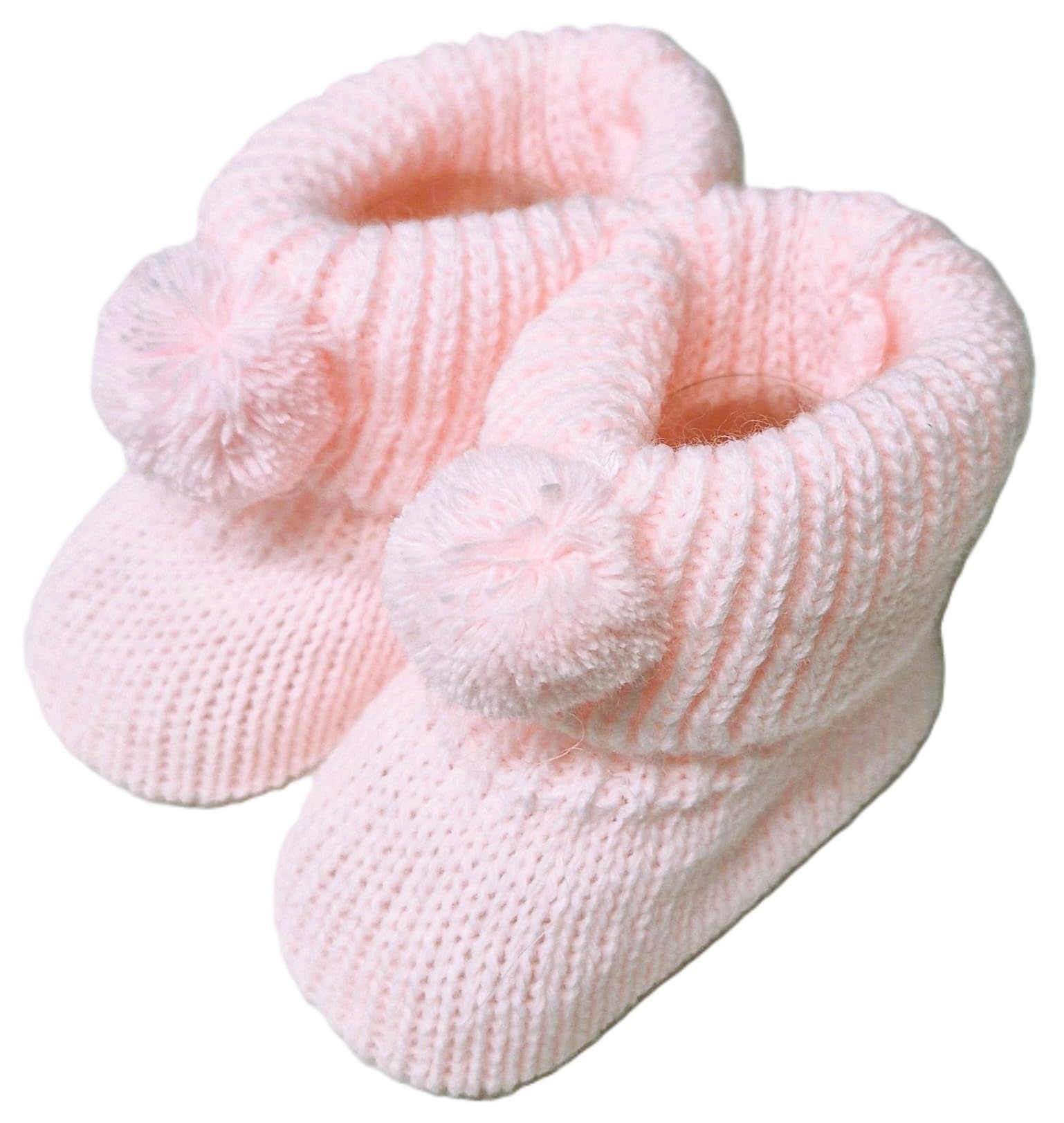 Baby Boys Girls 1 Pair Knitted Booties Soft Newborn Knitted Booties With Bow 116-354 — view 5