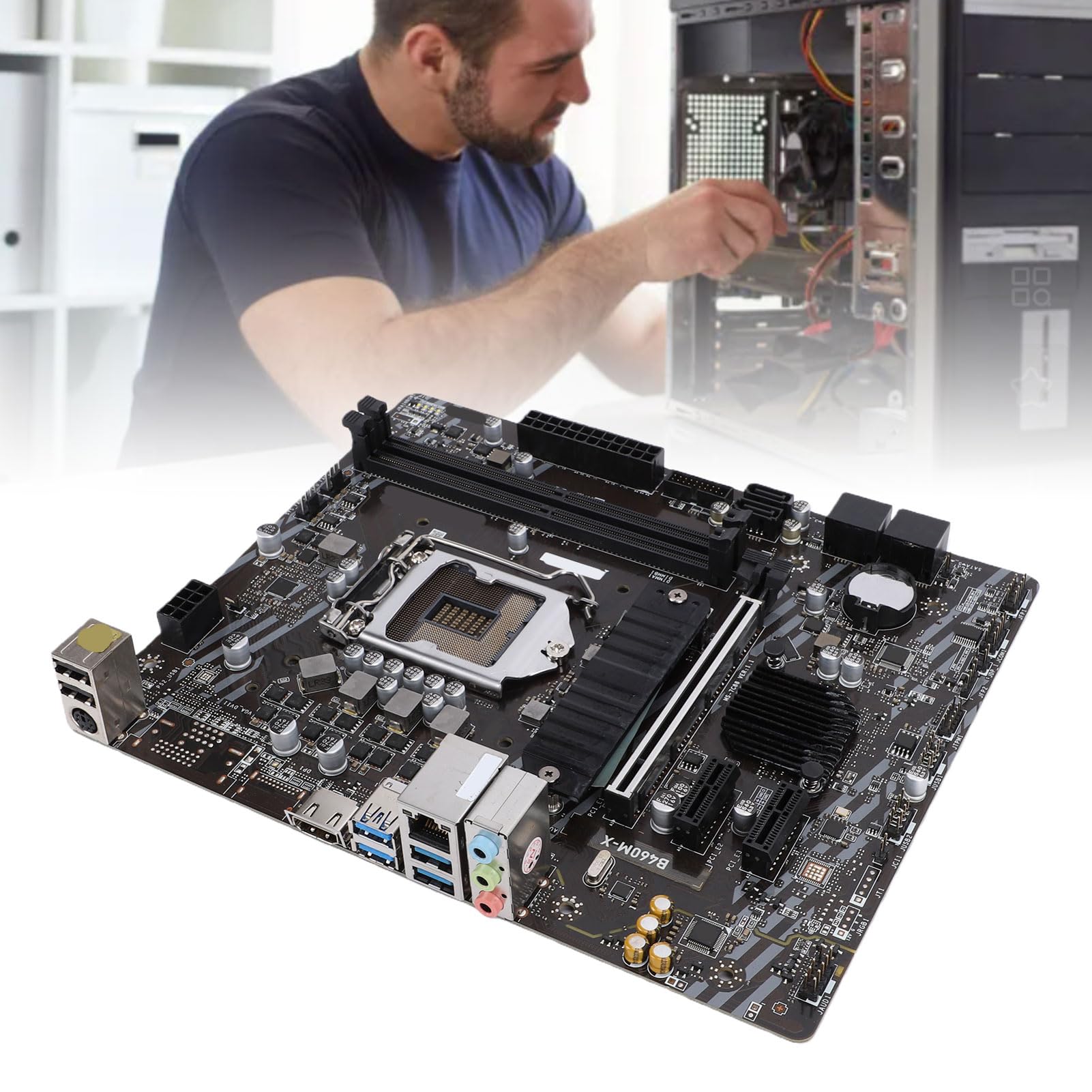 VBESTLIFE Placa Base para Juegos B460M LGA 1200 con Ranuras Duales DDR4